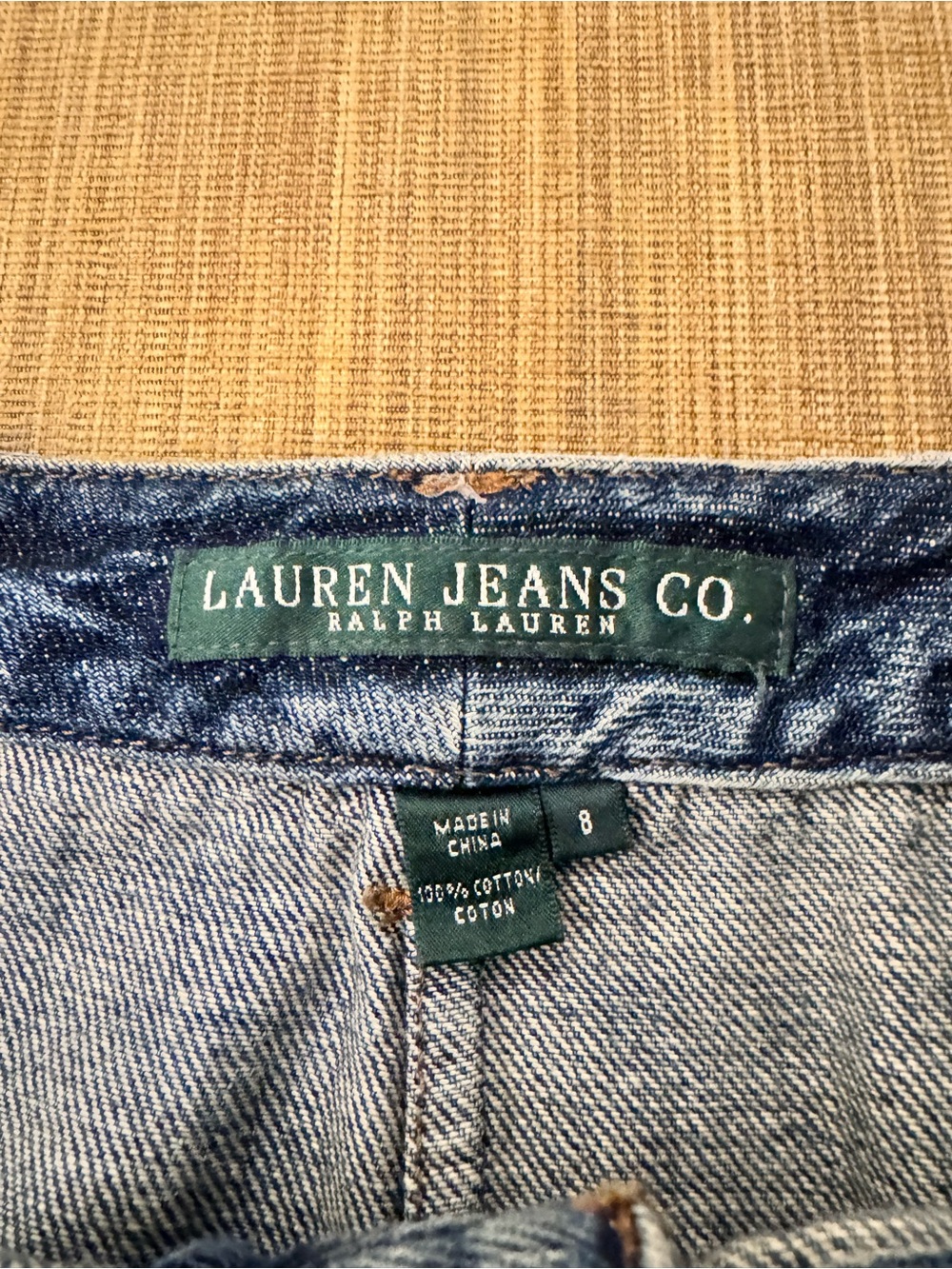Vintage Lauren Jeans Co Ralph Lauren Denim Midi Skirt - Picture 7 of 7